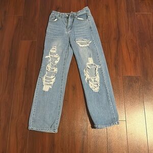 Baggy-ish jeans from SHEIN. XS (fits 25-26)